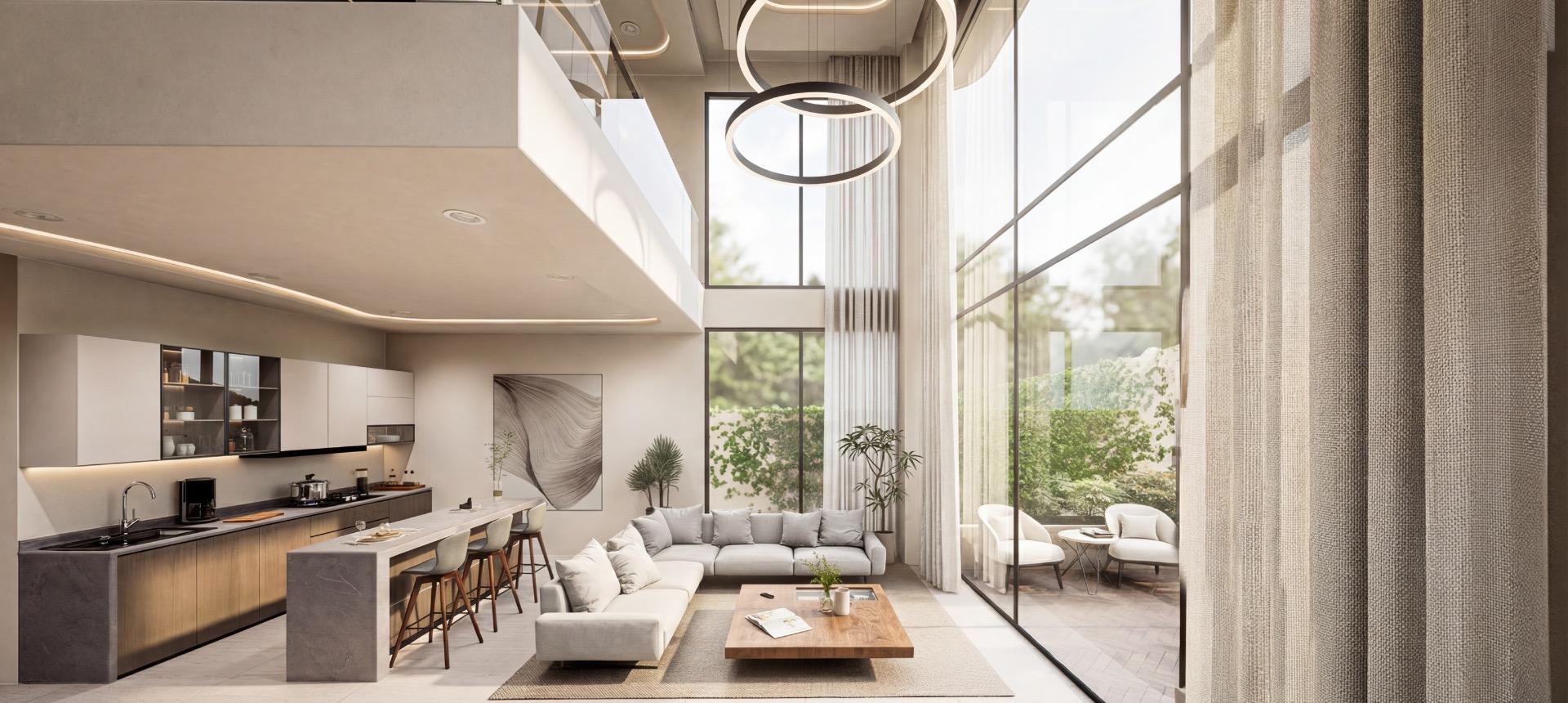 Area social con doble altura