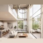 Area social con doble altura